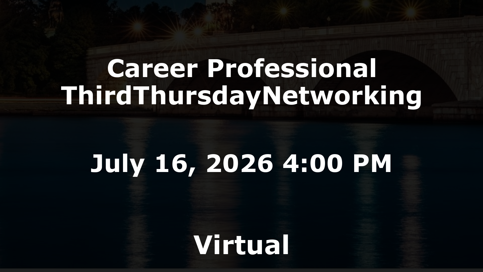 Career Professional ThirdThursdayNetworking event image